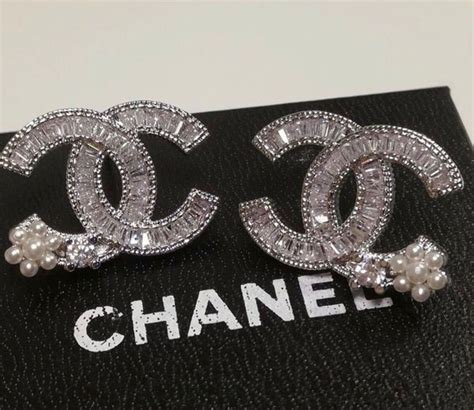 chanel logo studs|chanel earrings.